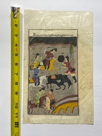 Antique Persian Miniature Painting Highly detailed