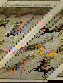 Antique Persian Miniature Painting Highly detailed