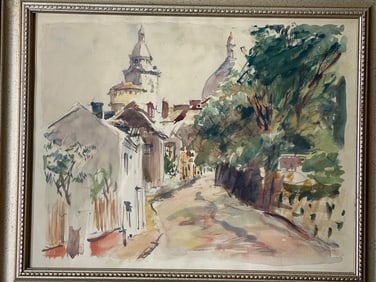 Watercolor Painting Identified as Jean Leon Unsigned