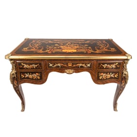 Dutch Marquetry Inlaid Bureau Plat