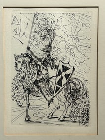 Salgado Dali Etching Titled El CID EXCELLENT condition