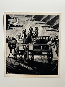 Grover Page woodblock print circa 1938