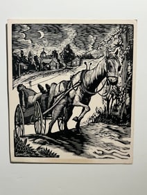 Grover Page woodblock print circa 1938