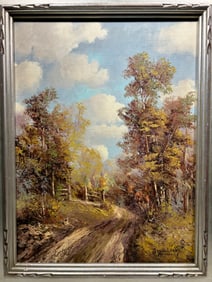 Thomas L. Lewis (1907 - 1978) Landscape Oil Painting