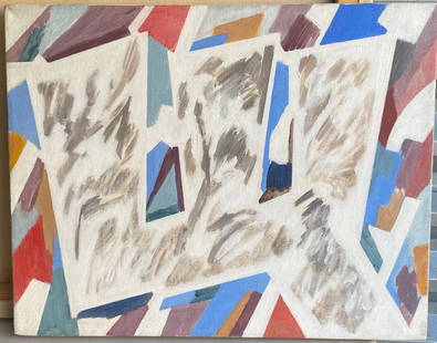 Ted Knerr New York Abstract Cubist Color Field Oil Painting Listed Exhibitions: Ted Knerr Abstract Oil Painting.....Ted Knerr New York Abstract Cubist Color Field Oil Painting Listed Exhibitions—-Oil on Canvas—signed dated on verso—-16&rdquo; x 20&rdquo;—-Unframed.Timelin