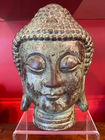 Antique Bronze Buddha head