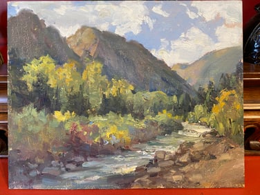 Unsigned Impressionist Landscape Oil Painting possibly Lynn Gertenbach
