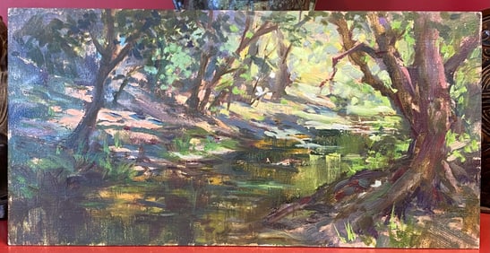 Unsigned Impressionist Landscape Oil Painting possibly Lynn Gertenbach