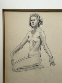 George Bellows (1882 - 1925) Original drawing of a female nude signature stamped