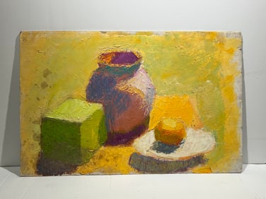 Cape Cod Hensche Hawthorne School oil painting Mud Head and still life