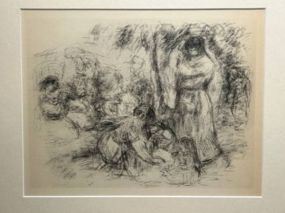 Renoir Lithograph Les Laveuse Vollardd Suite..Image size iz 6" x 9": Renoir Lithograph Les Laveuse Vollardd Suite..Image size iz 6" x 9"