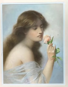 James Wells Champney 1843-1903 Original Pastel Signed dated 1899 Titled Smell