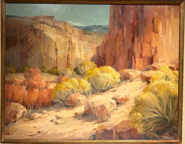Will-Amelia (Mike) Sterns (1907 - 1995) Oil painting Canyon Scene