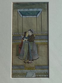 Antique Indian Miniature painting framed