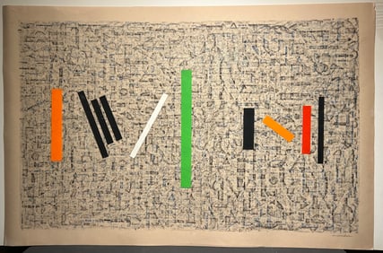 Jesse Jay Mcvicker Mixed media painting with Cut Outs Signed