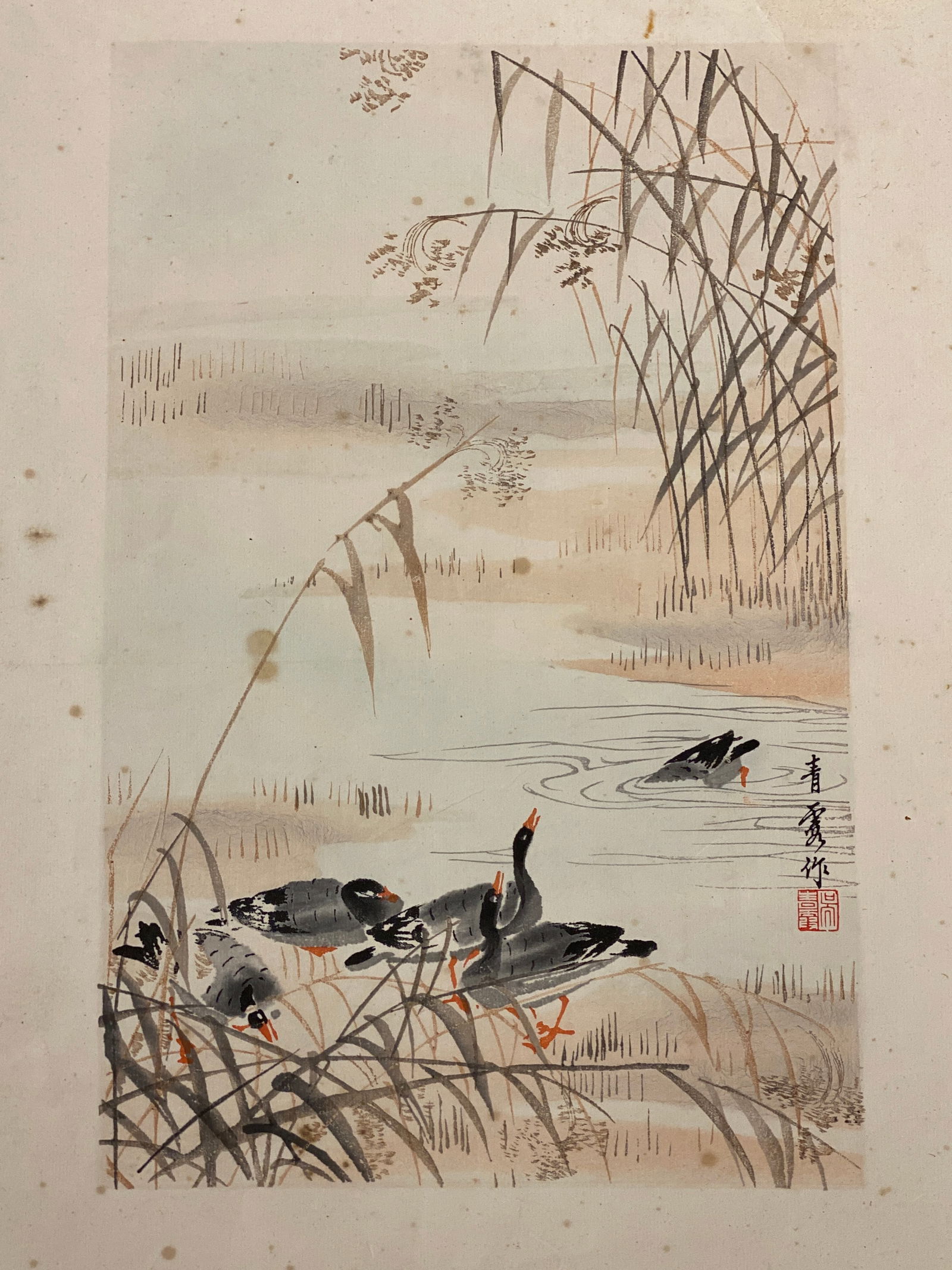 Japanese or Chinese Woodblock Print: Japanese or Chinese Woodblock Print.. 9 3/4” x 13 3/4” ..Our Starting price and estimate may not accurate as related to the item. We are starting most things at only 50.00 and letting the
