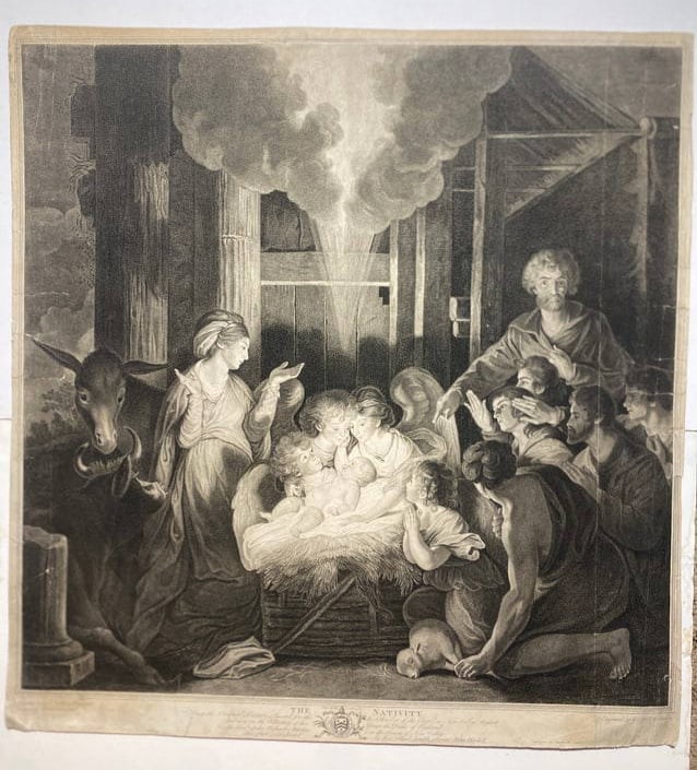 The Shepherd's Offering: West Window of the Chapel George Siegmund Facius sir Joshua Reynolds: The Shepherd's Offering: West Window of the Chapel George Siegmund Facius sir Joshua Reynolds ———Total Size is 24 1/4”X 25 5/8”…Our Starting price and estimate may not be accurate