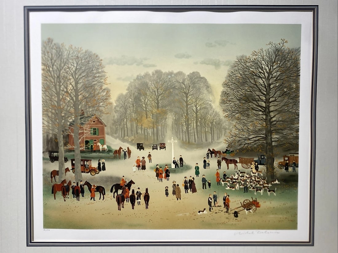 Michel Delacroix Le Rendezvous Limited Edition Original Lithograph Signed Number: Michel Delacroix Le Rendezvous Limited Edition Original Lithograph Signed NumberedImage size is 19” x 23 1/2”..Pencil signed and numbered 32/150Excellent condition.Comes matted as shown.