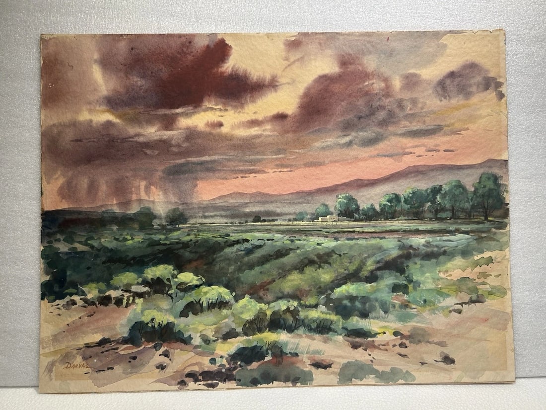 Endre Peter Darvas Watercolor Painting Beautiful Landscape: Endre Peter Darvas Watercolor Painting Beautiful Landscape..Size is 15” x 20”..Signed..Good condition
