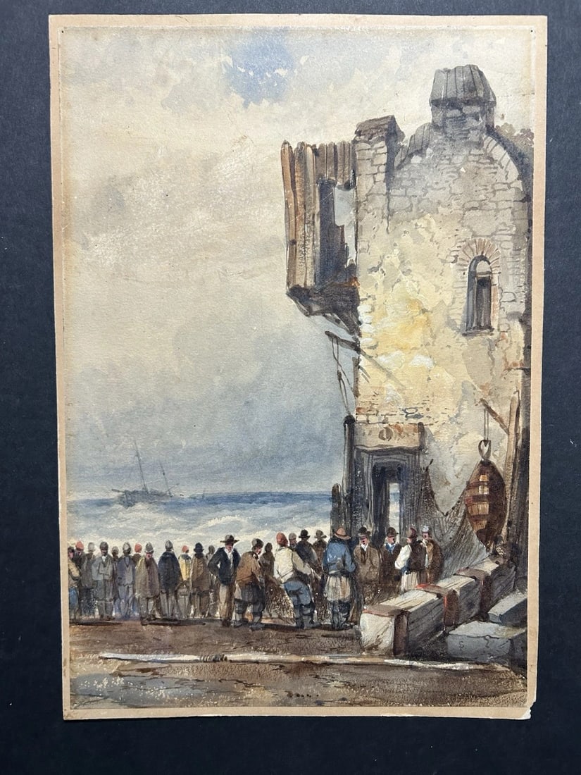 Antique Impressionist Watercolor Monogram Signed SP Mystery Artist Fishing Dock: Antique Impressionist Watercolor Monogram Signed SP Mystery Artist Fishing DockSize is 8” x 12”Professional artist..Monogram signed SPIf anyone can help please let me know!Good condition..