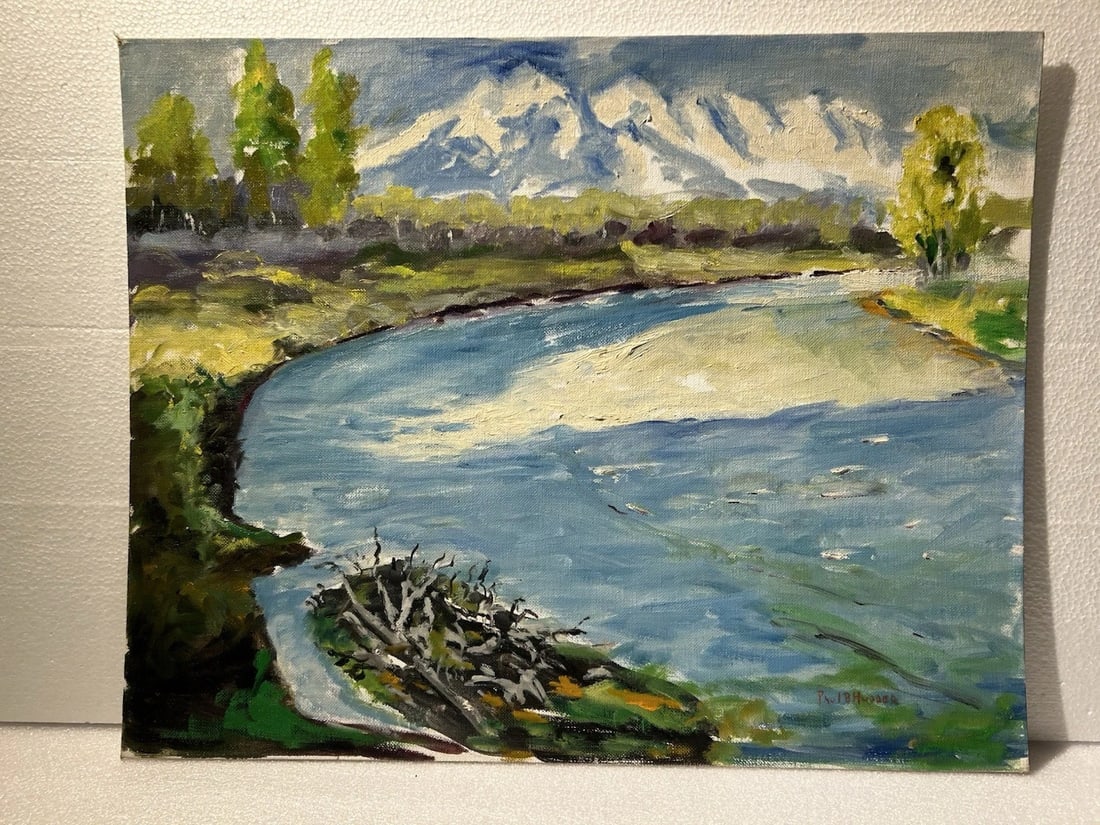 Paul Beaden Hudder 1897-1991 Oil Painting Mountain Landscape Signed: Size is 16” x 20”Excellent condition..Paul Beaden Hudder 1897-1991A Native of Gloucester, Massachusetts., he was born July 5, 1897, and was a Reno, Nevada resident the last forty three yea