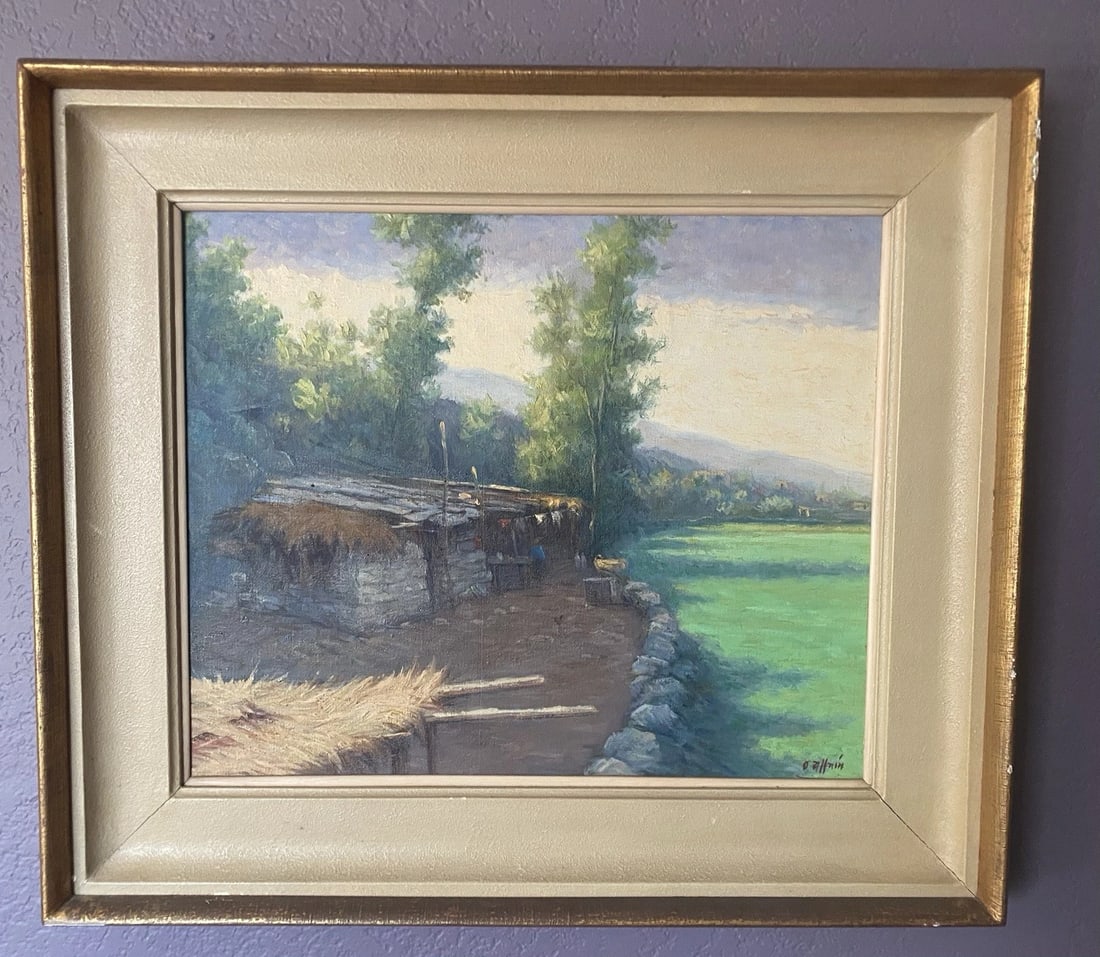 Oscar Allain 1922-2025 Oil Painting Peru Landscape Rare Famous Peruvian Artist: Oscar Allain 1922-2025 Oil Painting Peru Landscape Rare Famous Peruvian ArtistSize is 20” x 24”.28” x 31”.Excellent condition..