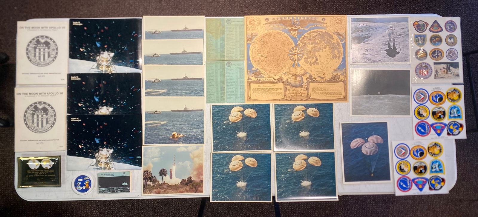 Collection Of Apollo Moon Mission Memorabilia Photos pamphlets etc (1 of 19)