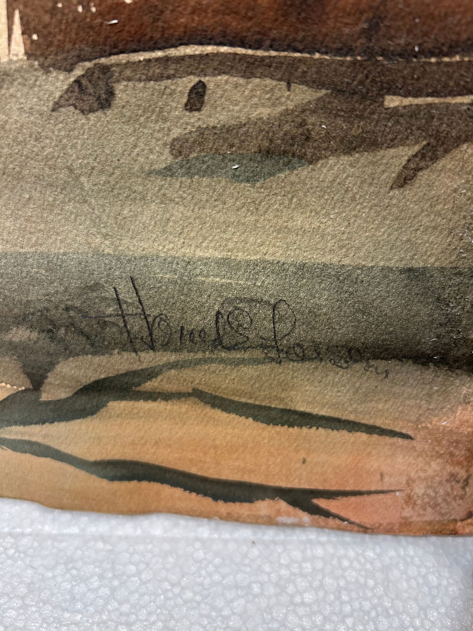 Harold E (Hal) Larsen Watercolor Signed - 2