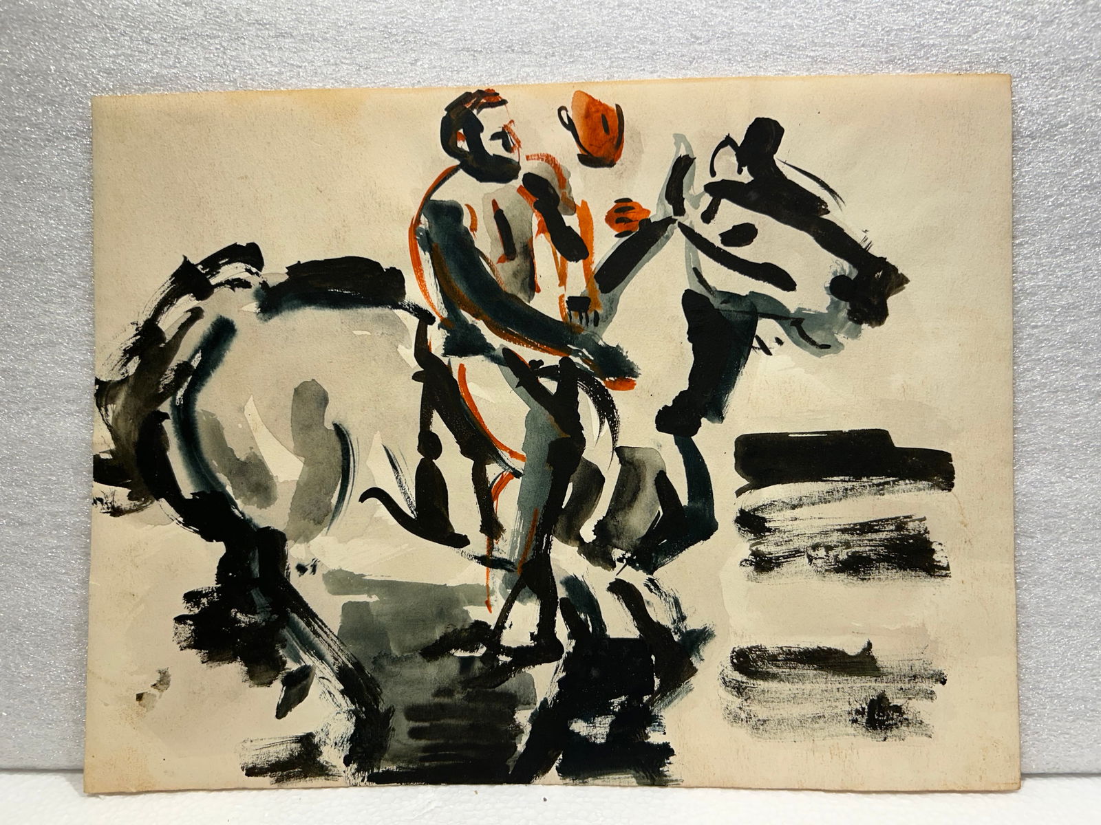 Paul England 1918-1988 Original Signed Watercolor Horse Rider: Paul England 1918-1988 Original Signed Watercolor....12" x 9"