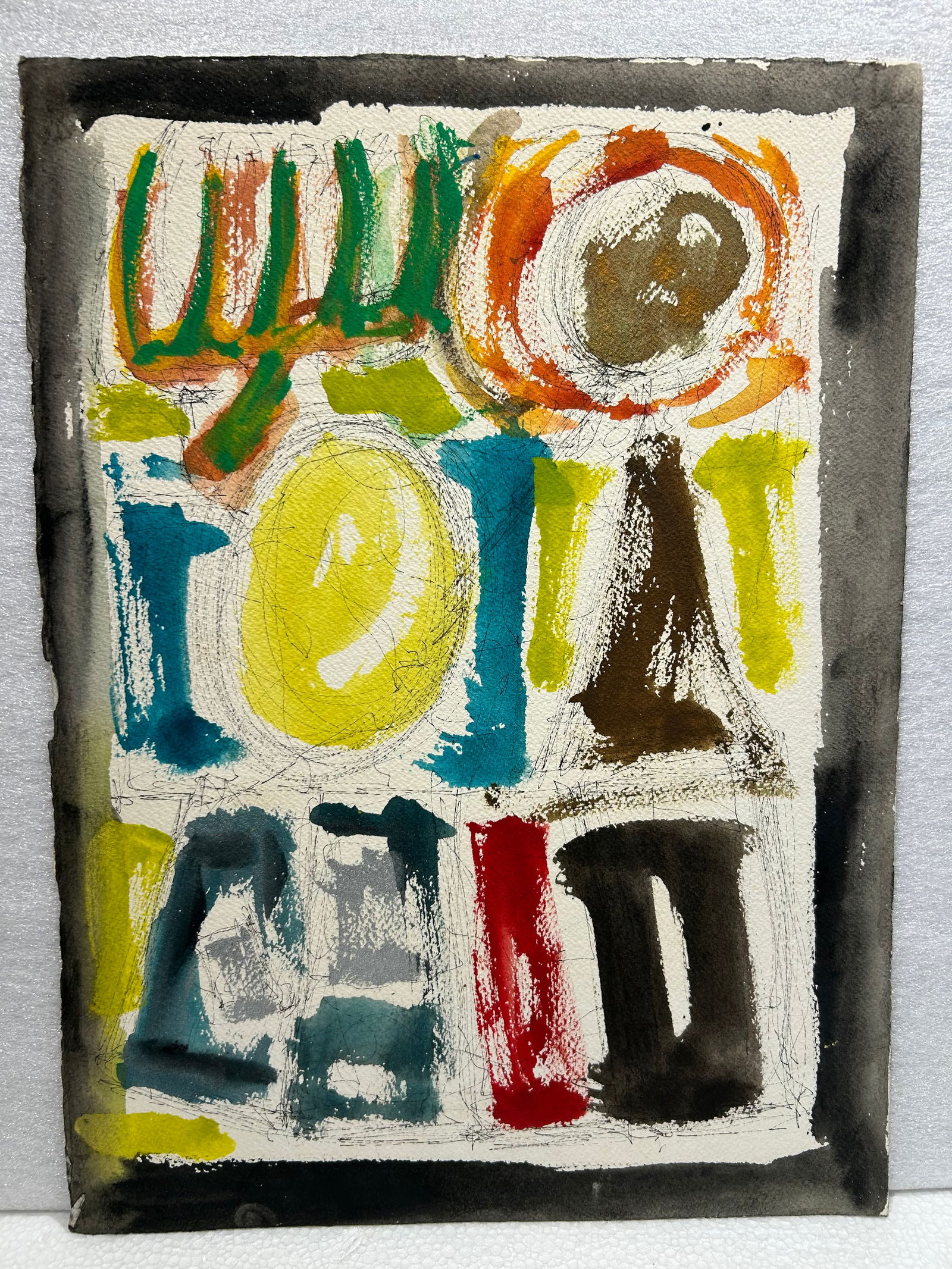 Paul England 1918-1988 Original Signed Watercolor abstract: Paul England 1918-1988 Original Signed Watercolor....11" x 16"