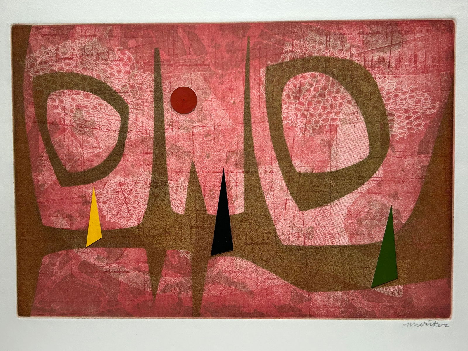 JAY J MCVICKER (1911-2004)- Modern Abstract Mixed Media Signed (1 of 3)