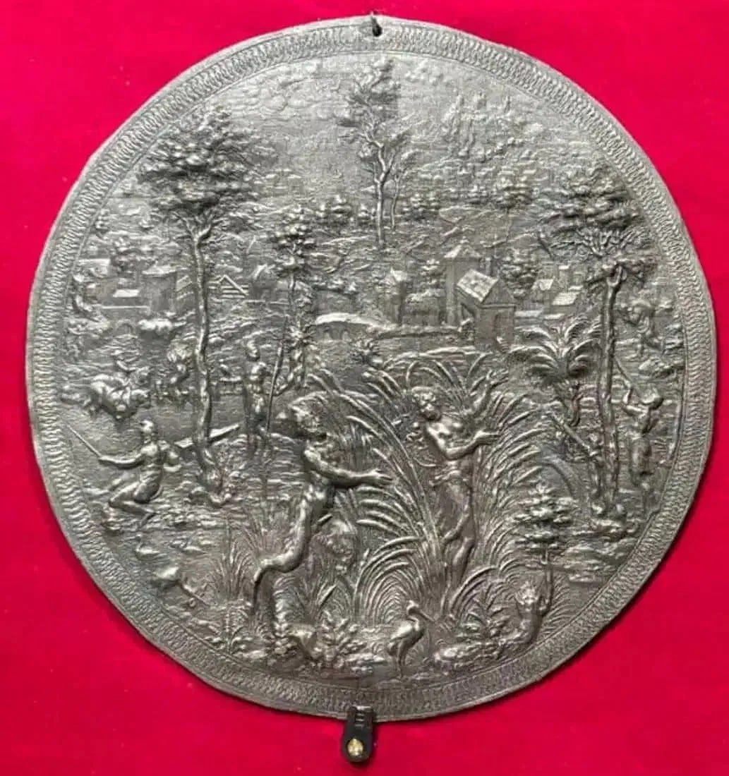 Paulus van Vianen 1570-1614 Silversmith Lead Plaque 17th Century very Rare: Paulus van Vianen.. 1570-1614.Silversmith.Lead Plaque..17th Century very Rare…6 1/2” across..