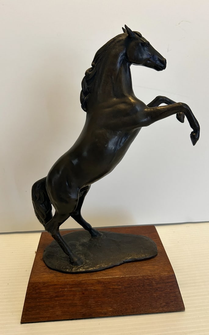 George Henson 1928-2011 bronze Horse sculpture Titled The Champ (1 of 2)