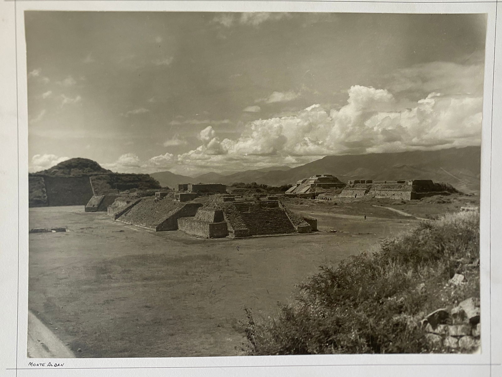 Gordon Nicolson (1891-1975) Original Photograph gelatin silver print Monte Alban: TitleMonte Alban --Artist--Gordon Nicolson 1891 - 1975 (biography)--Yearc. 1940 Technique--vintage gelatin silver print --Image Size--16 x 19 15/16" image and paper Signatureartist's stamp verso --Edi