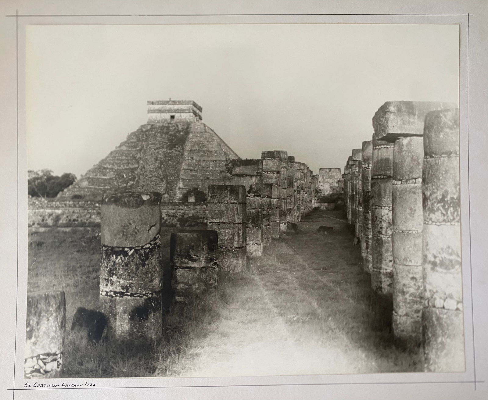 Gordon Nicolson (1891-1975) Original Photograph gelatin silver print El Castillo Chichen Itza: Gordon Nicolson (1891-1975) Original Photograph gelatin silver print—-total size 20” x 24”…