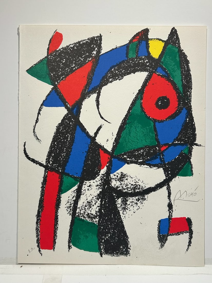 Joan Miro original lithograph : Joan Miro original lithograph —10” x 13”