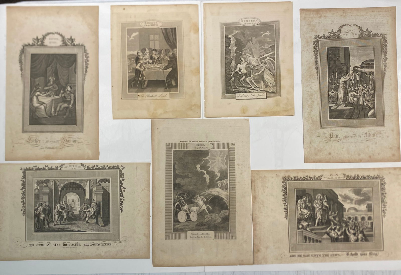 Collection of 7 18th Century Biblical engravings (1 of 9)