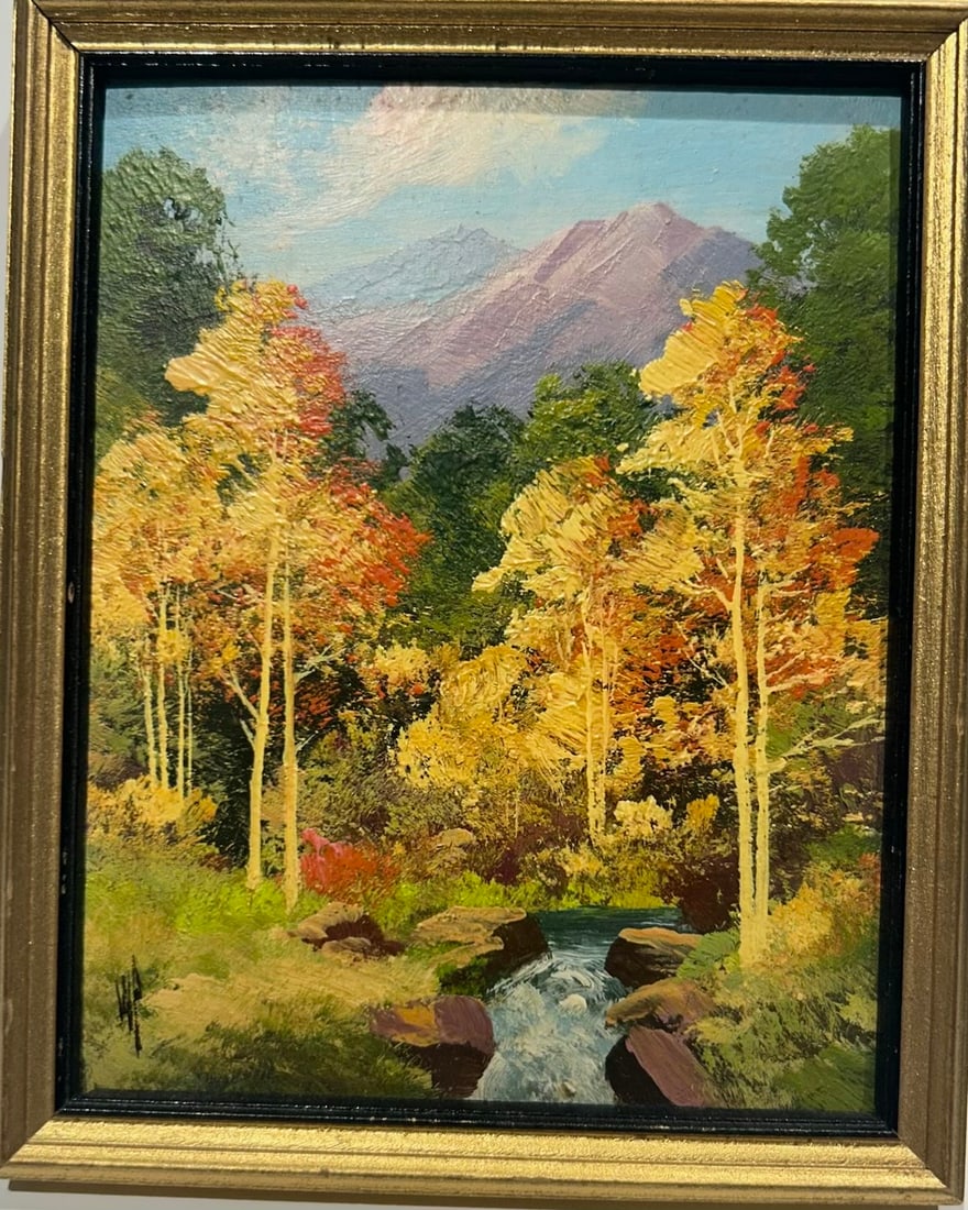 Willard Page Landscape Oil painting. Boulder Colorado Artist: Willard Page Landscape Oil painting. Boulder Colorado Artist ..Size is 4” x 5”..