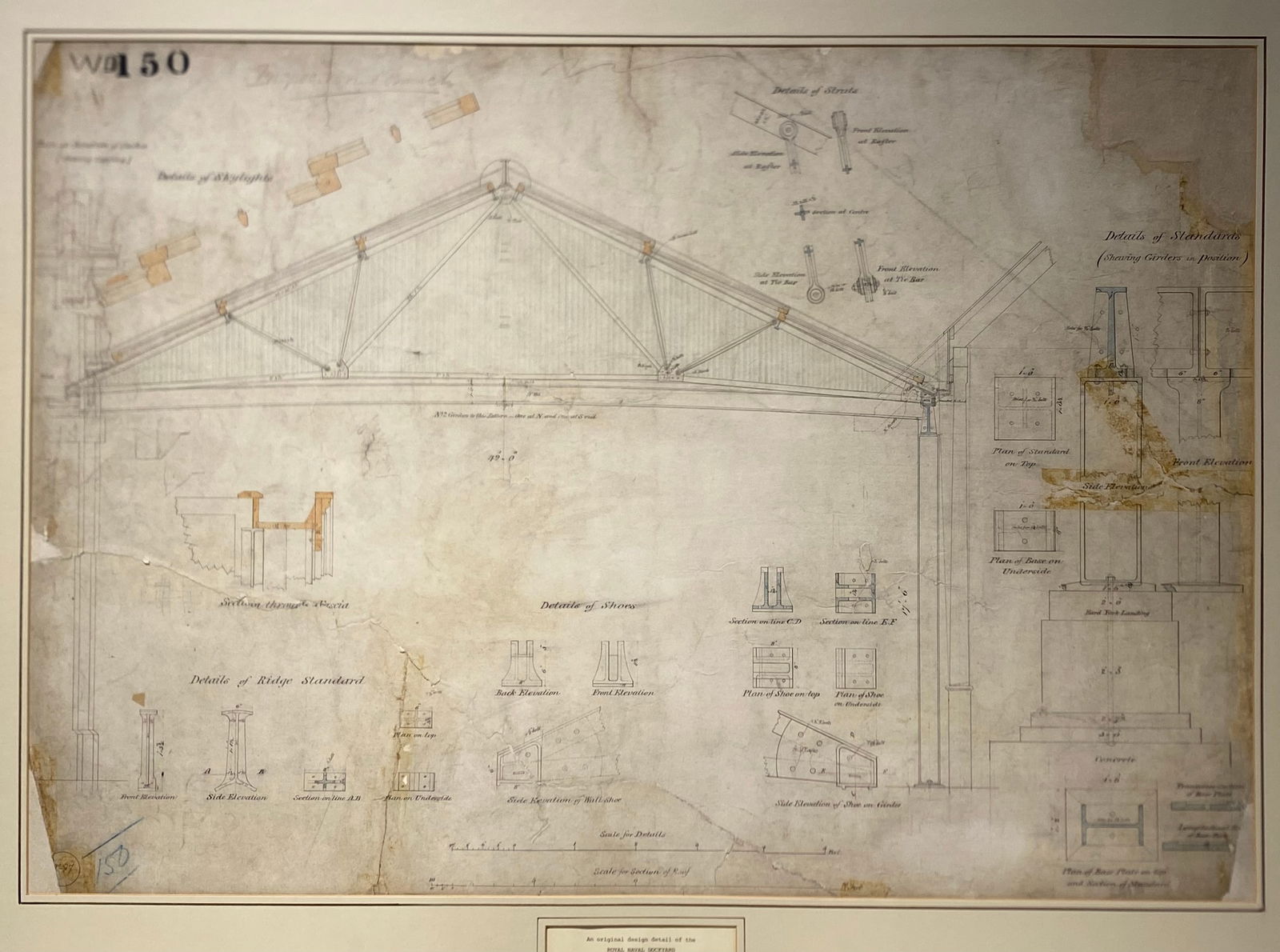 William Scamp 1801-1872 Original Architectural Drawing Royal Naval Dockyard Woolwich England RARE: William Scamp 1801-1872 Original Architectural Drawing Royal Naval Dockyard Woolwich England —RARE..probably not many of his original architectural drawing available for purchase..Sheet size is 21&r