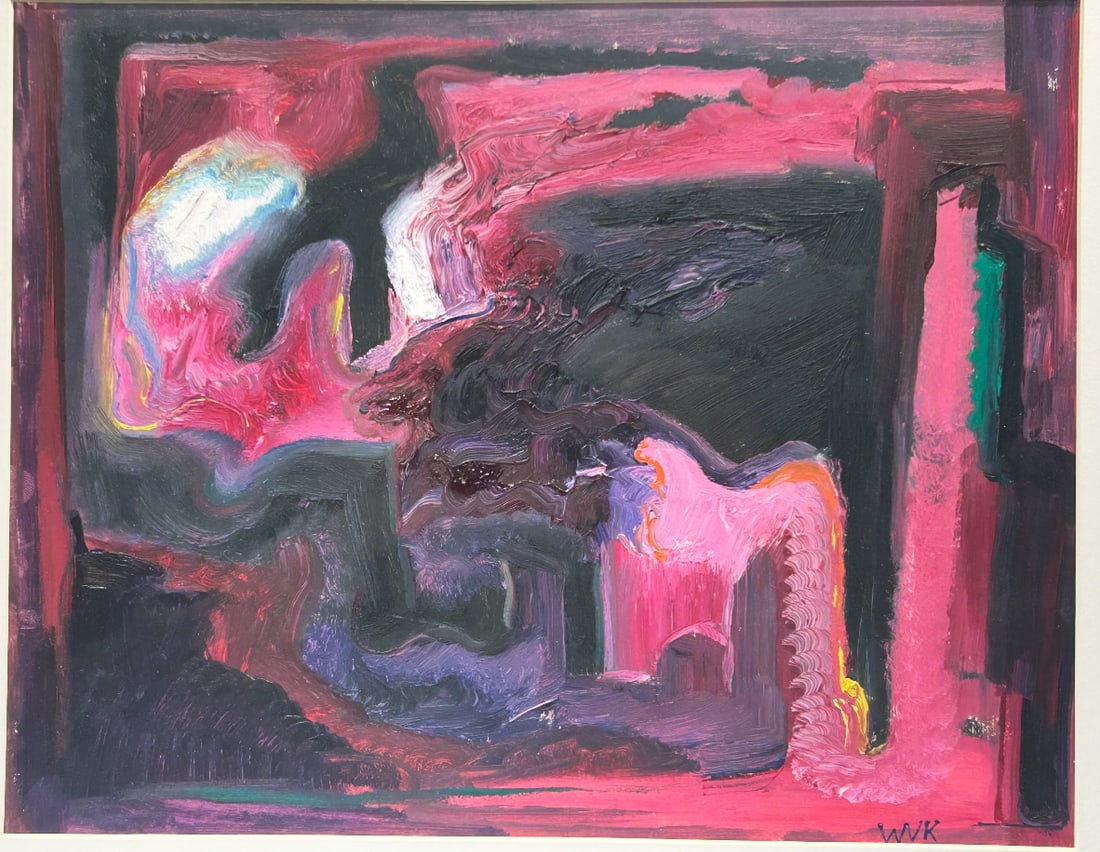 William Vincent Kirkpatrick Rare abstract oil painting: William Vincent Kirkpatrick Rare abstract oil painting.. image 11” x 14”..