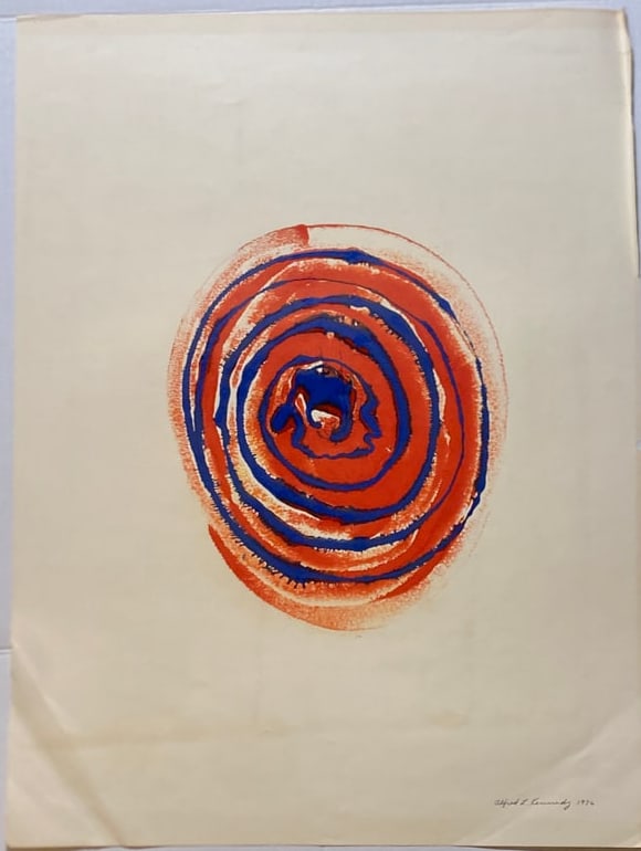 Alfred L. Kennedy Mixed Media Modern Abstract Painting 1976 (1 of 2)