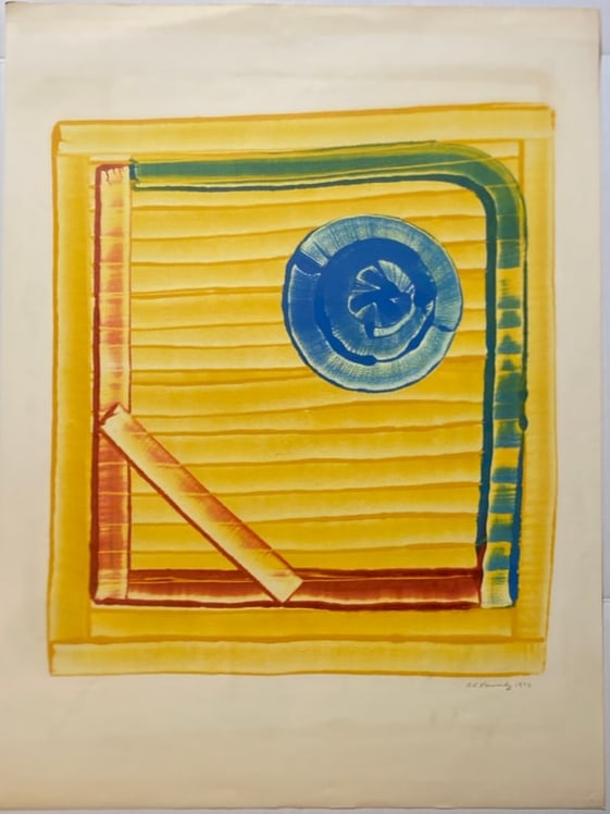 Alfred L. Kennedy Mixed Media Modern Abstract Painting 1976: Alfred L. Kennedy Mixed Media Modern Abstract Painting 1976..28” x 21”