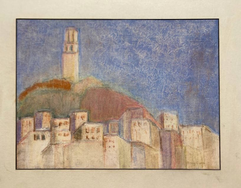 Impressionist pastel signed