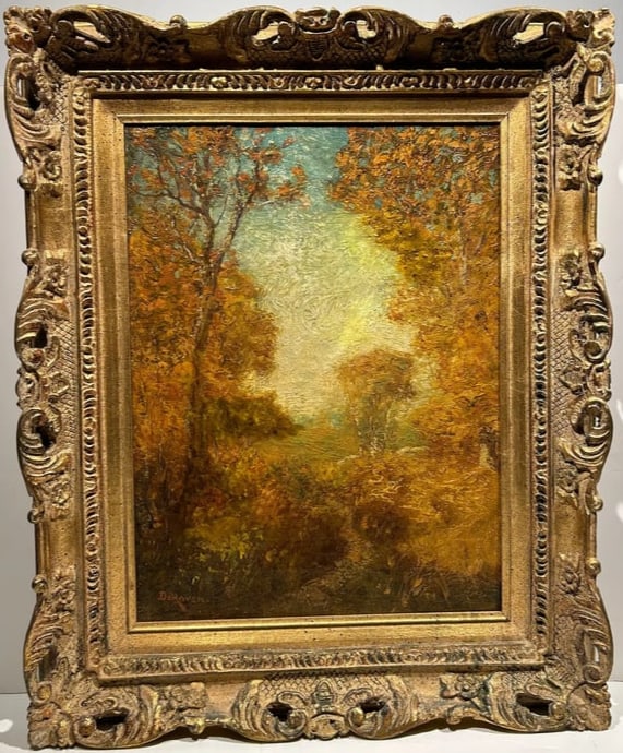 .Franklin Dehaven 1856-1934 Autumn Landscape oil painting signed National Academy Member (1 of 3)