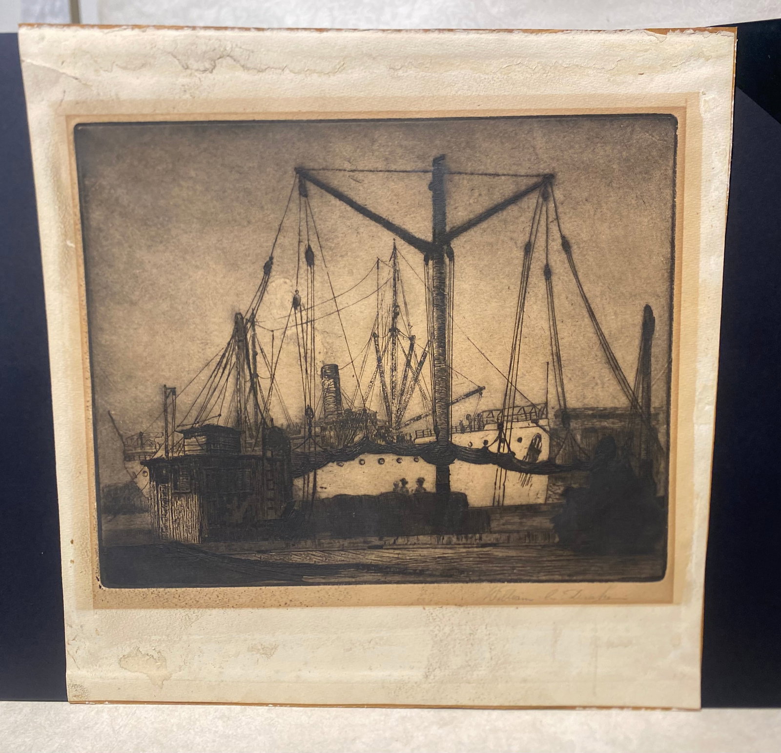 William Drake Early 20th Century Industrial etching Signed - 3