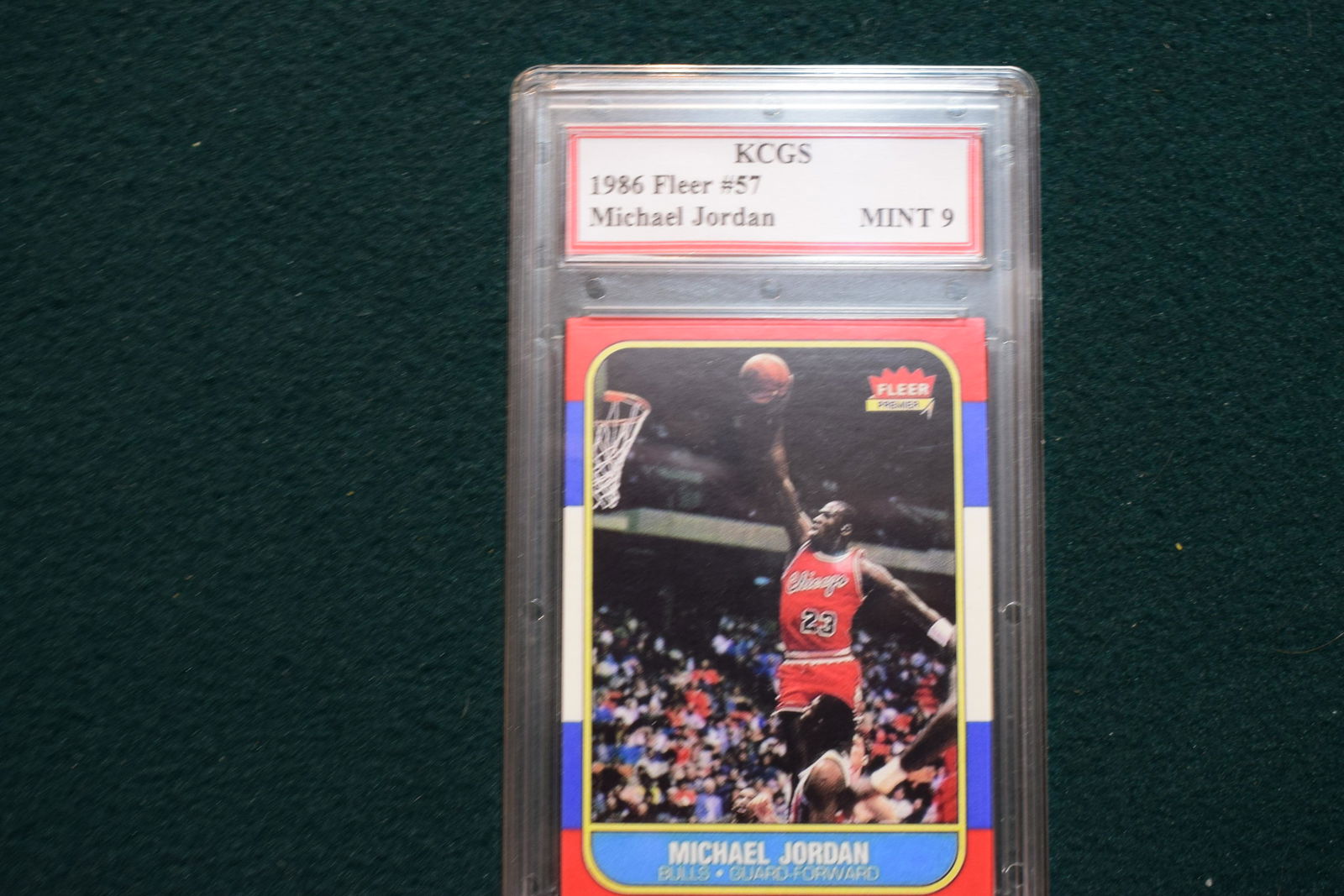 1986 Fleer #57 Michael Jordan Rookie card – KCGS 9 – Mint (1 of 1)