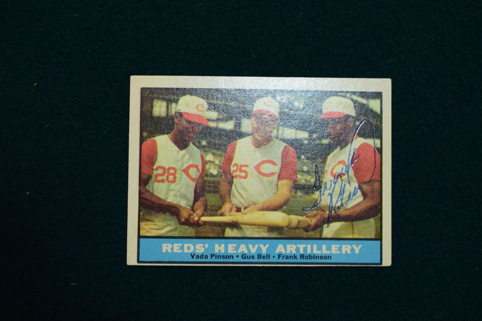 1961 Topps Reds signed card ? Frank Robinson (1 of 1)