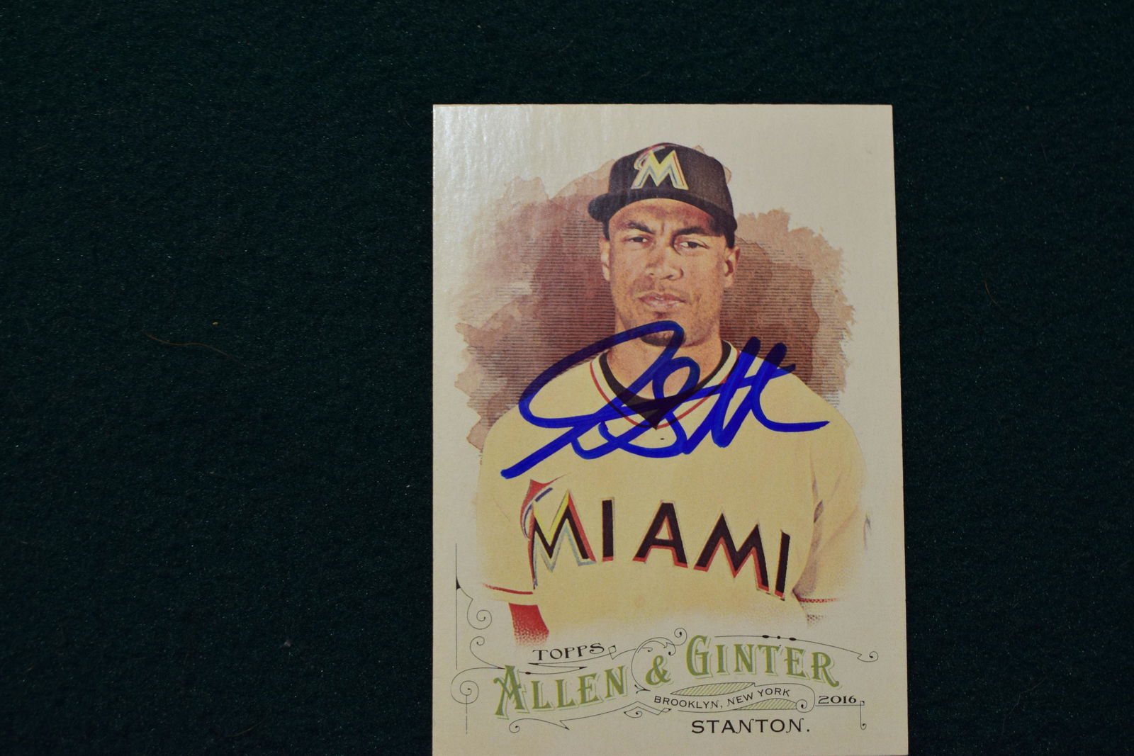 2016 A&G Giancarlo Stanton signed card (1 of 1)