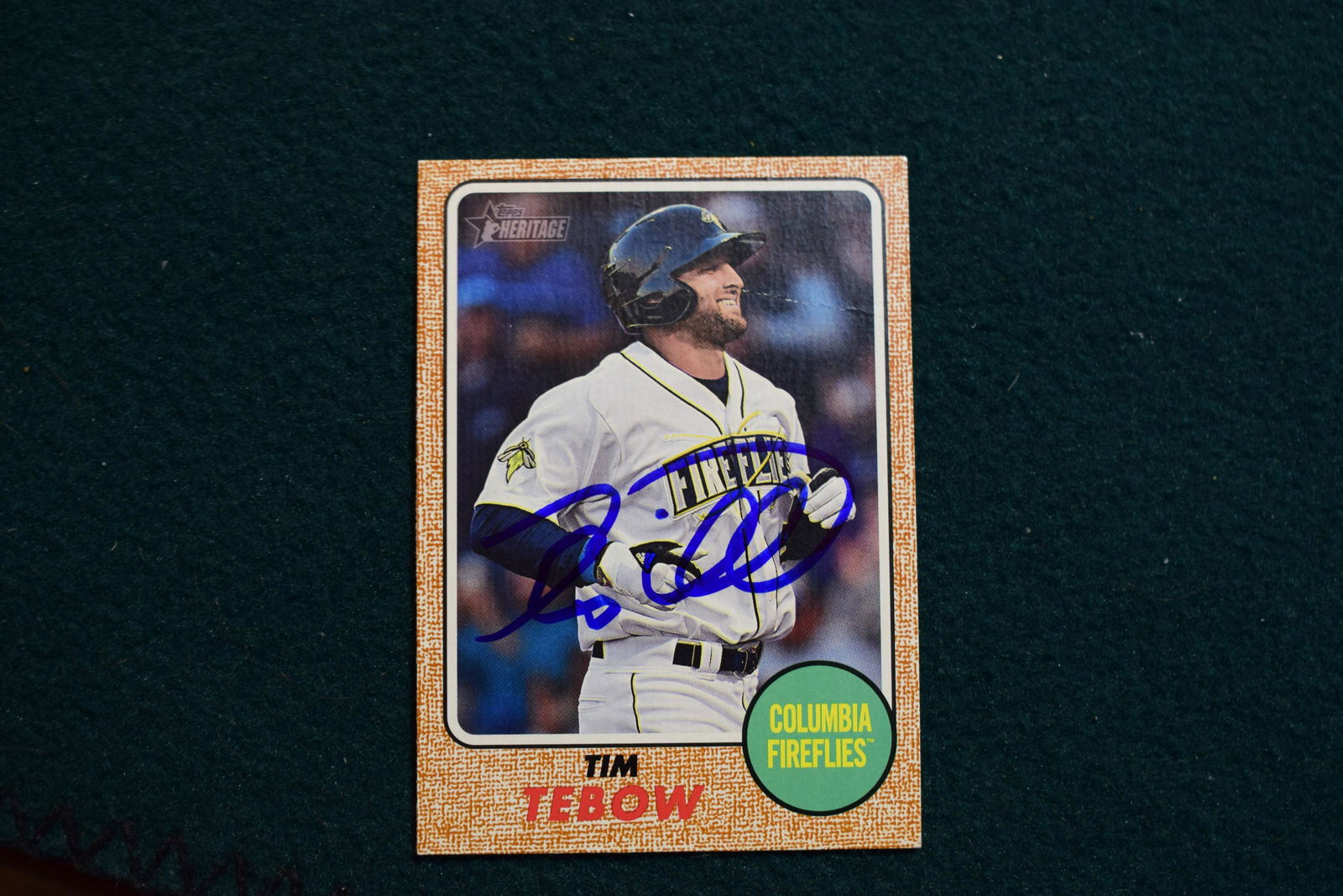 2017 Heritage Minors Tim Tebow signed card (1 of 1)