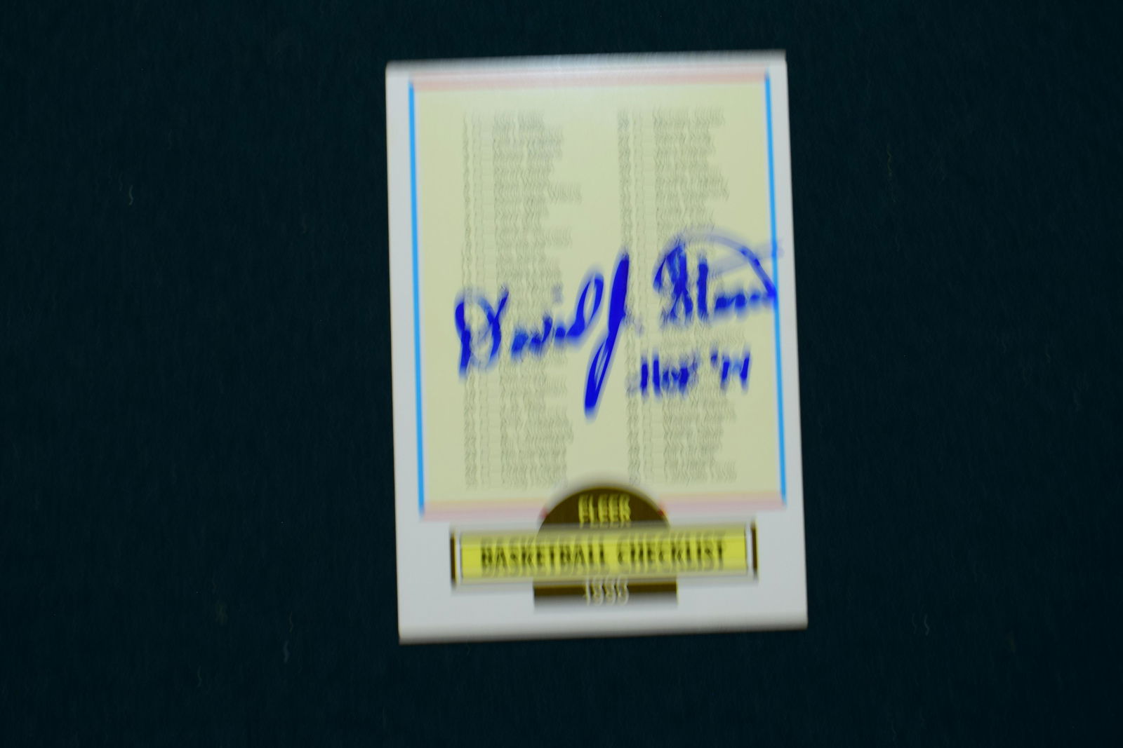 1989 David Stern signed checklist (1 of 1)